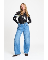 POM Amsterdam JEANS - Jacky Studs Mid Blue 650 blue