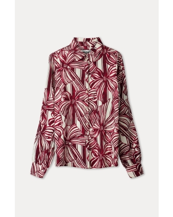 POM Amsterdam BLOUSE - Mila Ribbon Red 400 red
