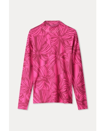 POM Amsterdam TURTLENECK - Romi Jersey Ribbon Pink 500 pink