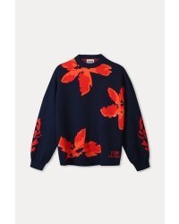 POM Amsterdam PULLOVER - Alicia Bloom Rouge 998 multi colour