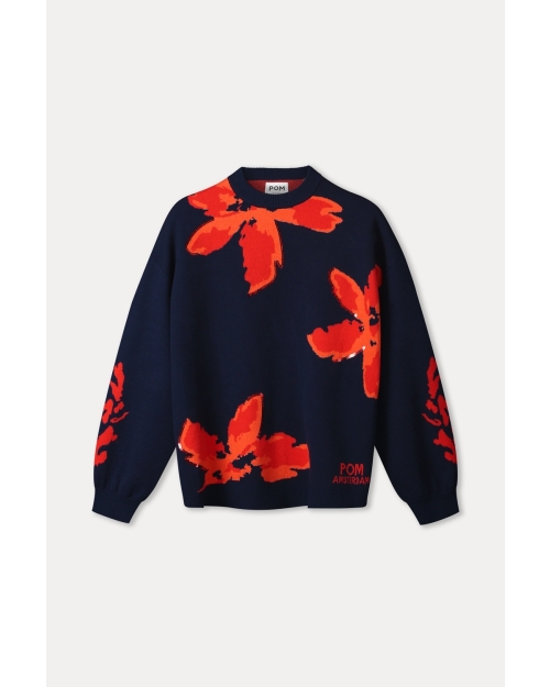 POM Amsterdam PULLOVER - Alicia Bloom Rouge 998 multi colour