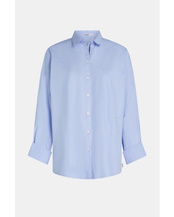 Penn & Ink Blouse 54s blue stripe