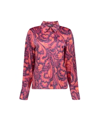 Geisha blouse 675 navy/coral
