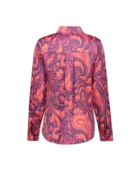 Geisha blouse 675 navy/coral
