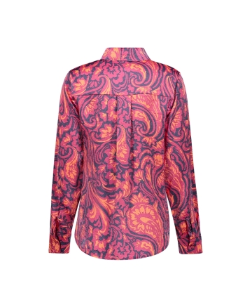 Geisha blouse 675 navy/coral
