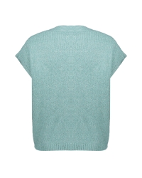 Geisha Knitted gilet with buttons 602 aqua