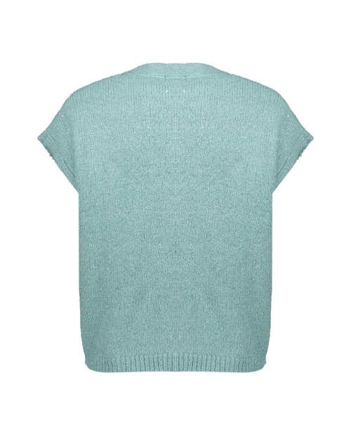 Geisha Knitted gilet with buttons 602 aqua