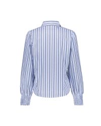 Geisha Blouse pinstripe rhinestones 600 light blue