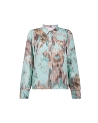 Geisha blouse 735 camel/mint