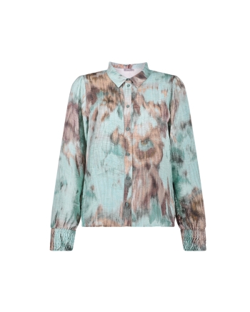 Geisha blouse 735 camel/mint
