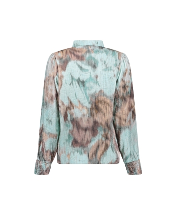 Geisha blouse 735 camel/mint