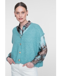 Geisha blouse 735 camel/mint