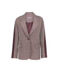 Geisha Blazer check + tape 480 burgundy/green
