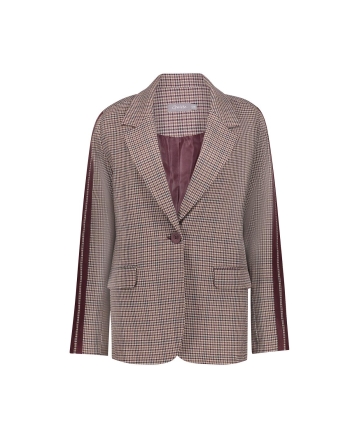 Geisha Blazer check + tape 480 burgundy/green