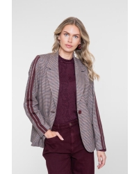 Geisha Blazer check + tape 480 burgundy/green