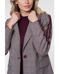 Geisha Blazer check + tape 480 burgundy/green
