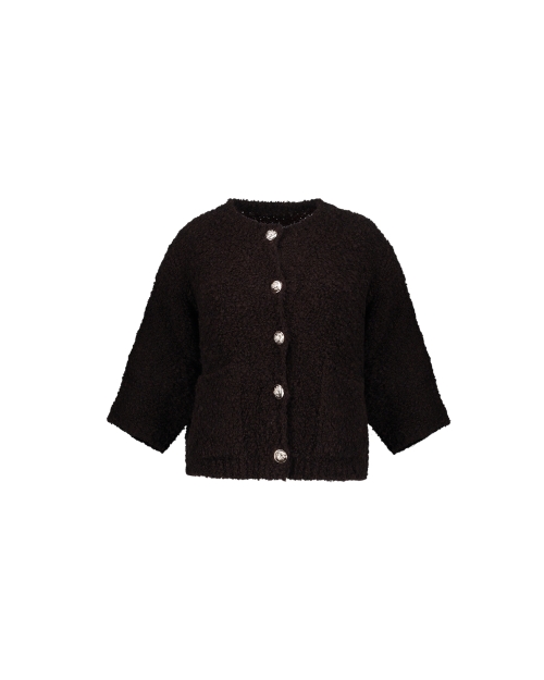 Geisha Vest boucle short sleeves 785 dark brown