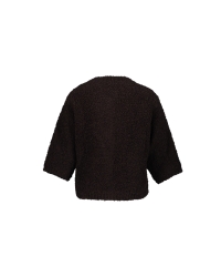 Geisha Vest boucle short sleeves 785 dark brown
