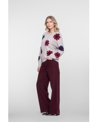 Geisha Jeans wide 480 burgundy