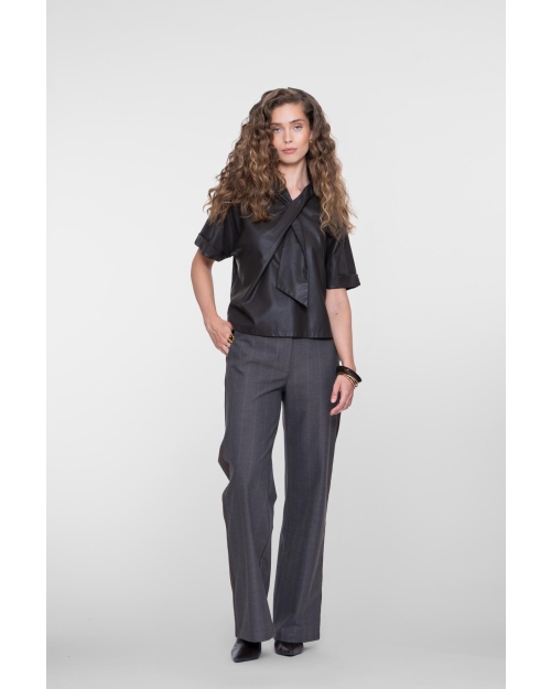 Geisha Pants pinstripe + tape 775 brown