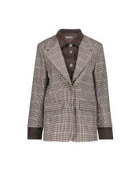 Geisha Blazer / Jeansjacket combi 775 brown / check combi