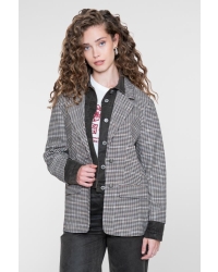 Geisha Blazer / Jeansjacket combi 775 brown / check combi