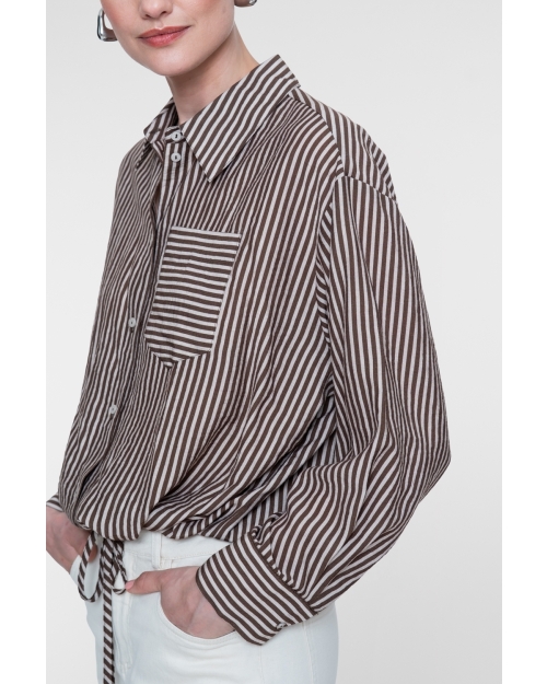 Geisha blouse 775 brown/sand