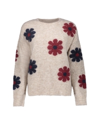 Geisha Pullover flowers 720 sand/burgundy/navy