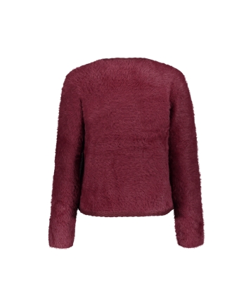 Geisha Cardigan hairy 480 burgundy