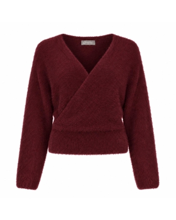 Geisha Cross over hairy top 480 burgundy