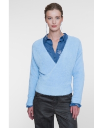 Geisha Cross over hairy top 625 blue