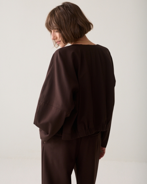 Summum Jacket Punto milano 754 Dark chocolate