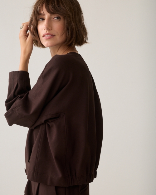 Summum Jacket Punto milano 754 Dark chocolate
