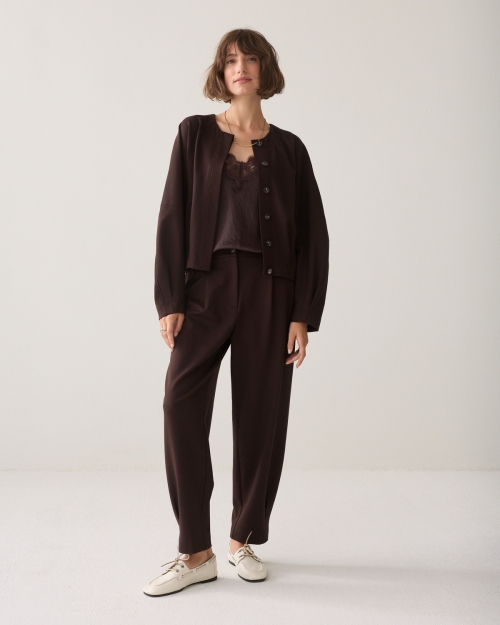 Summum Jacket Punto milano 754 Dark chocolate