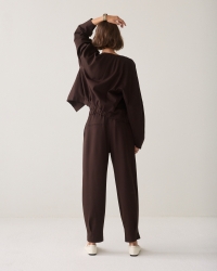 Summum Trousers Punto milano 754 Dark chocolate