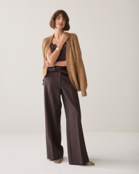 Summum Trousers Foam uni 754 Dark chocolate