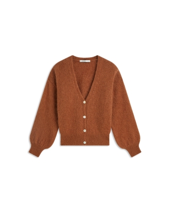 Summum Cardigan Mohair wool blend knit 739 Cinnamon