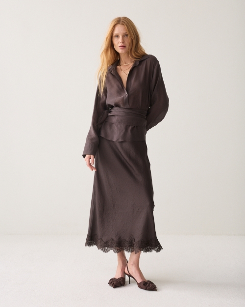 Summum Top wrap Lyocell blend 754 Dark chocolate