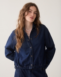 Summum Denim blouse Light Cotton twill 492 Night blue denim