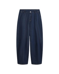 Summum Balloon shape leg Light Cotton twill 492 Night blue denim