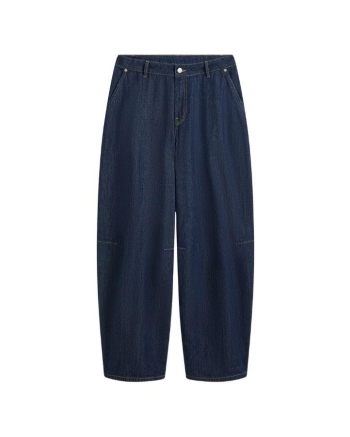 Summum Balloon shape leg Light Cotton twill 492 Night blue denim