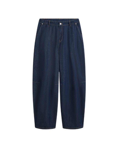 Summum Balloon shape leg Light Cotton twill 492 Night blue denim