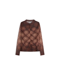Summum Diagonal check on mesh top 754 Dark chocolate