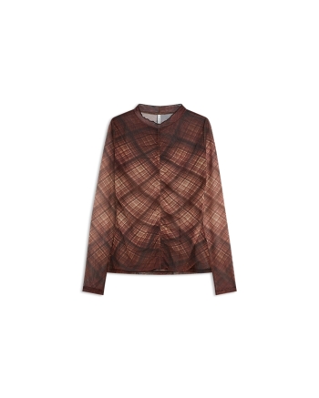 Summum Diagonal check on mesh top 754 Dark chocolate