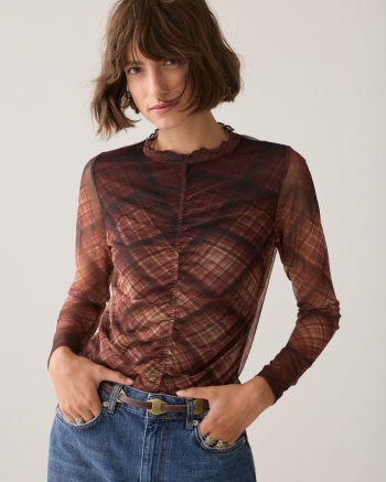 Summum Diagonal check on mesh top 754 Dark chocolate