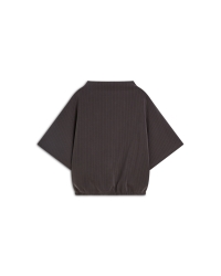 Summum Sleevles top Pinstripe scuba 754 Dark chocolate