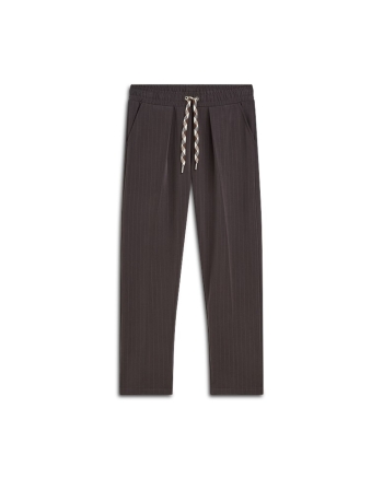 Summum Tapered pants Pinstripe scuba 754 Dark chocolate