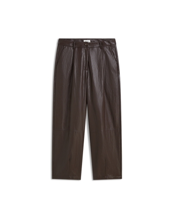 Summum Balloon trouser Soft faux leather 754 Dark chocolate