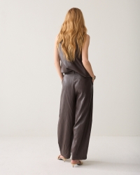 Summum Balloon trouser Soft faux leather 754 Dark chocolate