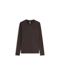 Summum Basic tee Soft lurex jersey 754 Dark chocolate
